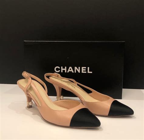 vintage chanel slingback heels|chanel slingback online shop.